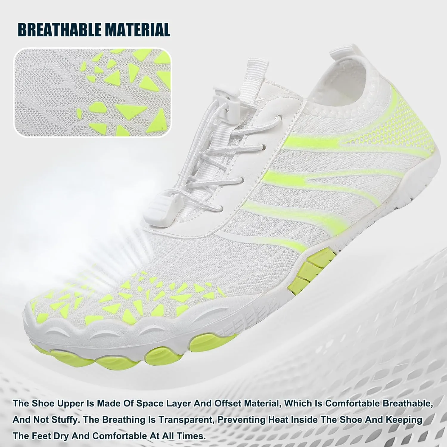 Hike Barefoot Shoes Womens Men,Unisex Barefoot Water Shoes Breathable, Anti-Slip Hiking Footwear for Athletic Wide Toe Shoe Footwear for Hiking, Walking, Running, Yoga, and Water Sports
