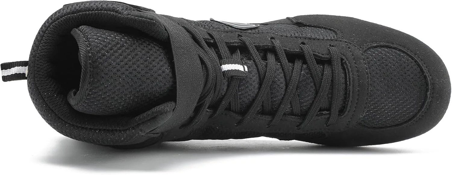 HIKLDK Wrestling Shoes Men Black Boxing Shoe for Men