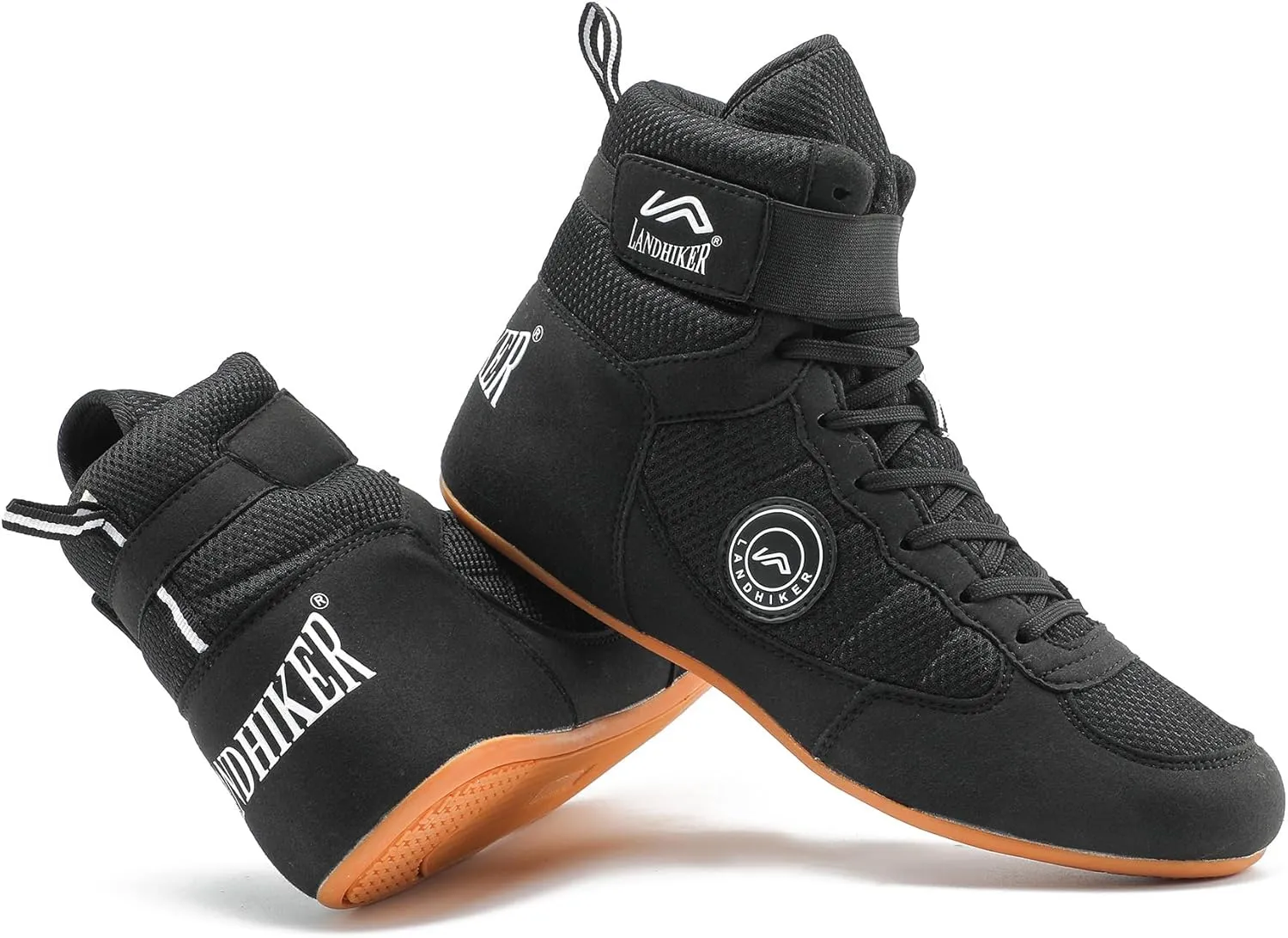 HIKLDK Wrestling Shoes Men Black Boxing Shoe for Men