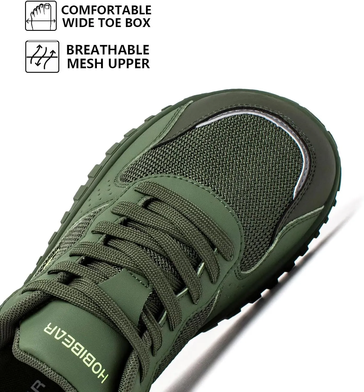 HOBIBEAR Mens Barefoot Shoes | Wide Toe Box | Comfortable Trail Running Sneaker