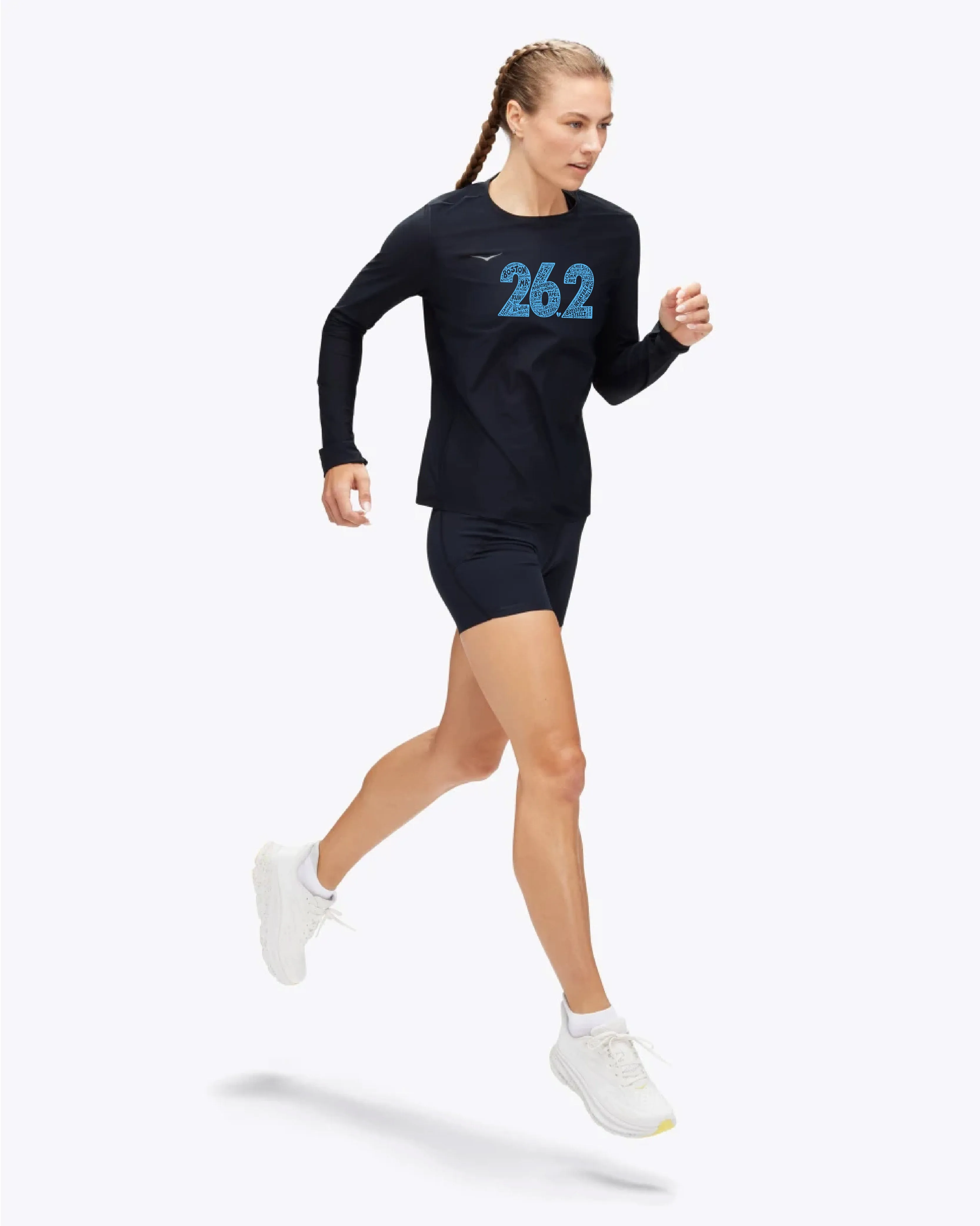 Hoka Boston 26.2 Women's Airolite Run Long Sleeve Black (1151083_BLK) (HBM-05)