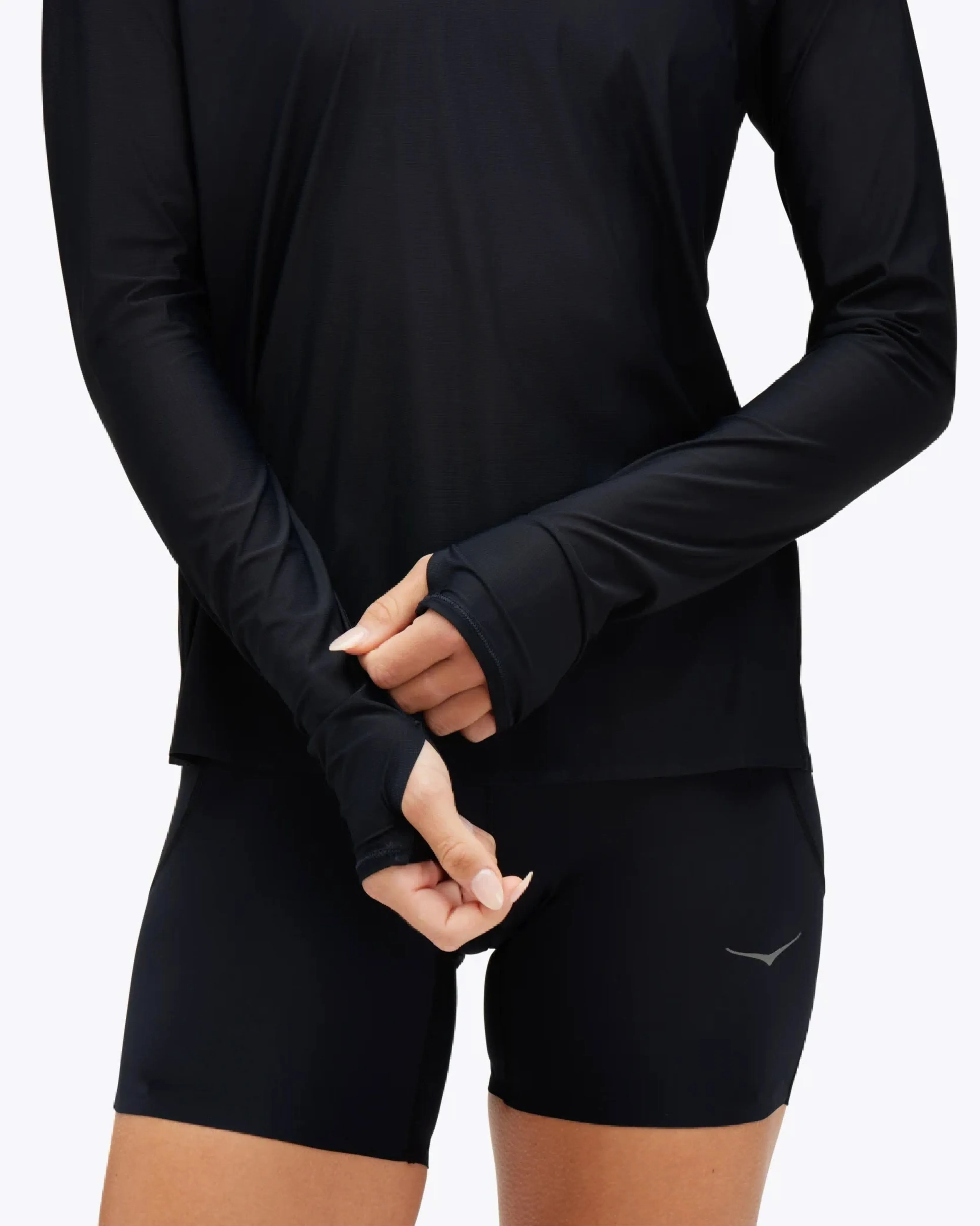 Hoka Boston 26.2 Women's Airolite Run Long Sleeve Black (1151083_BLK) (HBM-05)