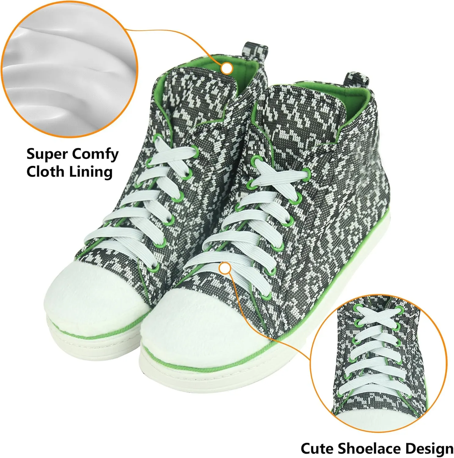 Home Slipper Men's Winter Warm Plush Indoor House Outdoor Fashion Sneaker Slippers Boots