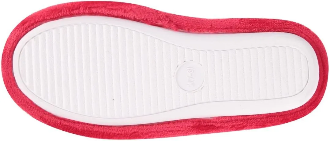 Home Slipper Open Toe Slippers Womens Soft Fuzzy Flannel Memory Foam Non-Slip Indoor Slippers