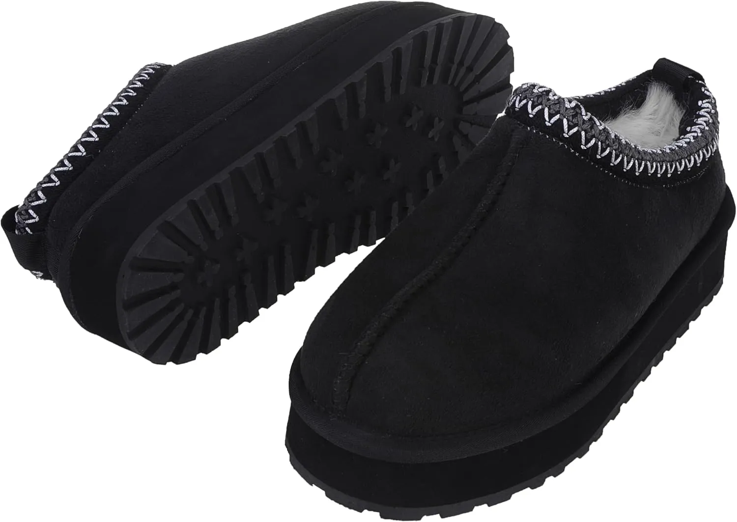 Home Slipper Platform Slippers for Women Indoor Outdoor Mini Boots Non-slip Plush Lining Slip On House Shoes