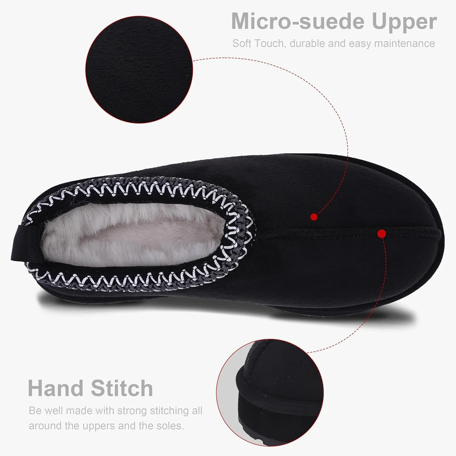 Home Slipper Platform Slippers for Women Indoor Outdoor Mini Boots Non-slip Plush Lining Slip On House Shoes