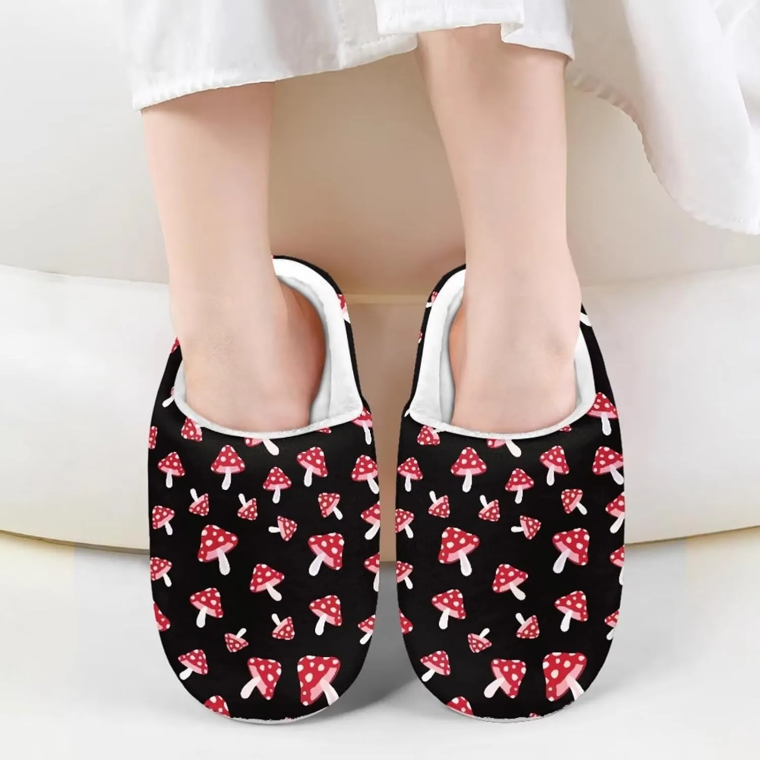 Home Slippers for Girls Boys, House Slippers Anti-Slip Winter Indoor Shoes Soft Plush Warm Preppy Slipper