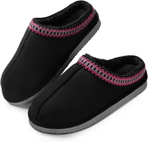 Homitem House Bedroom Slippers for Women Platform Shoes Indoor and Outdoor with Fuzzy Lining Hard Sole Memory Foam Slip on