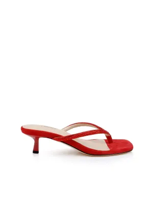 Hortense Crystal-Strap Kitten Heel