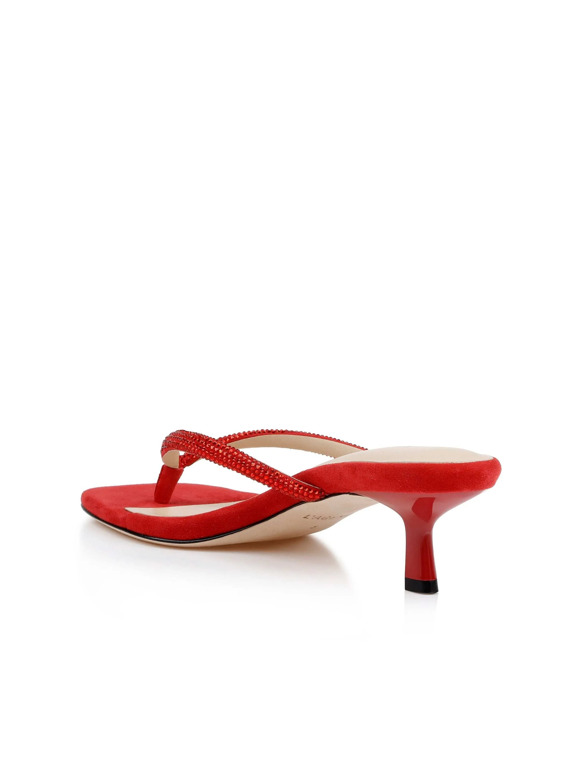 Hortense Crystal-Strap Kitten Heel