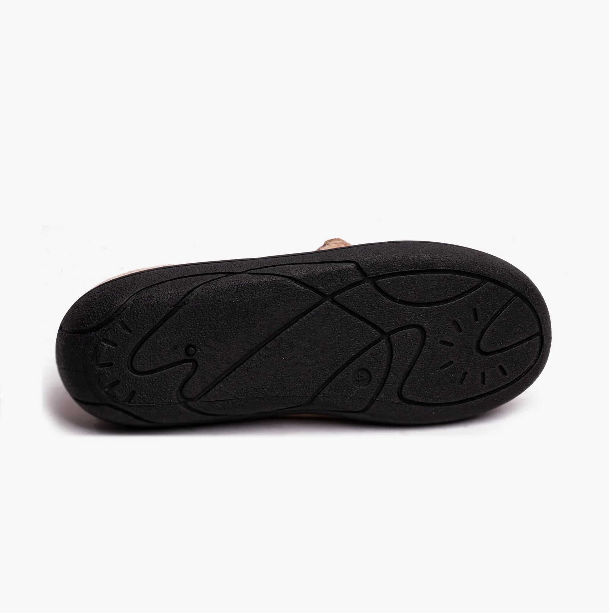 HOS Comfort HETTIE Womens Extra Wide (2E) Touch Fasten Full Slippers Camel