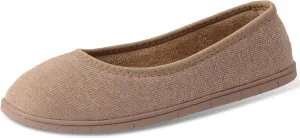 House Shoes for Women Comfy Memory Foam Loafer Slippers for Ladies Non-slip Sole for Comfort Ballet Flat with Closed Back Indoor and Outdoor for All Season Wear Black LightGrey Beige US6-US11
