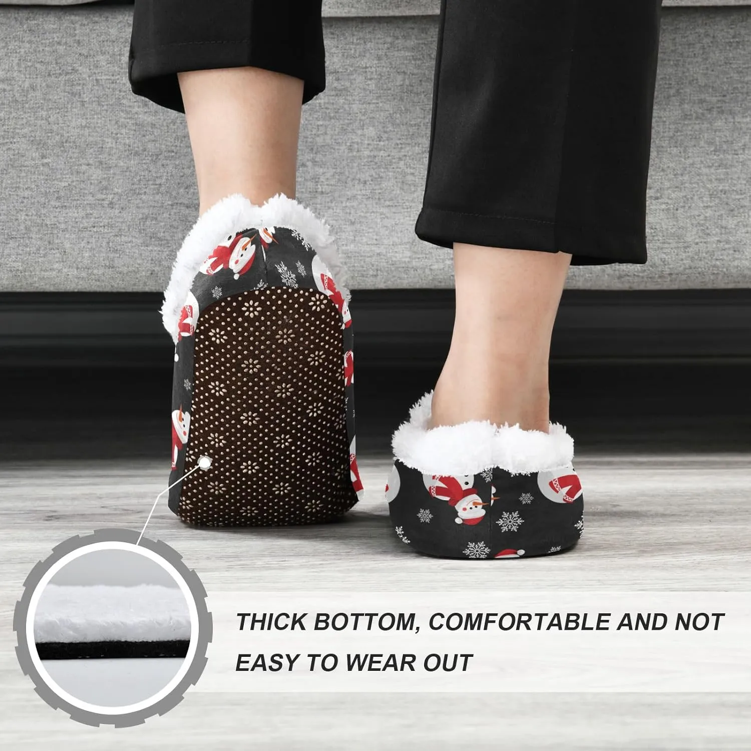 House Slippers Fuzzy Memory Foam Soft Slipper Socks for Woman Men