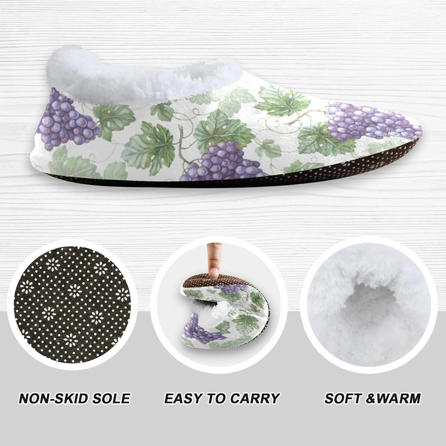 House Slippers Fuzzy Memory Foam Soft Slipper Socks for Woman Men