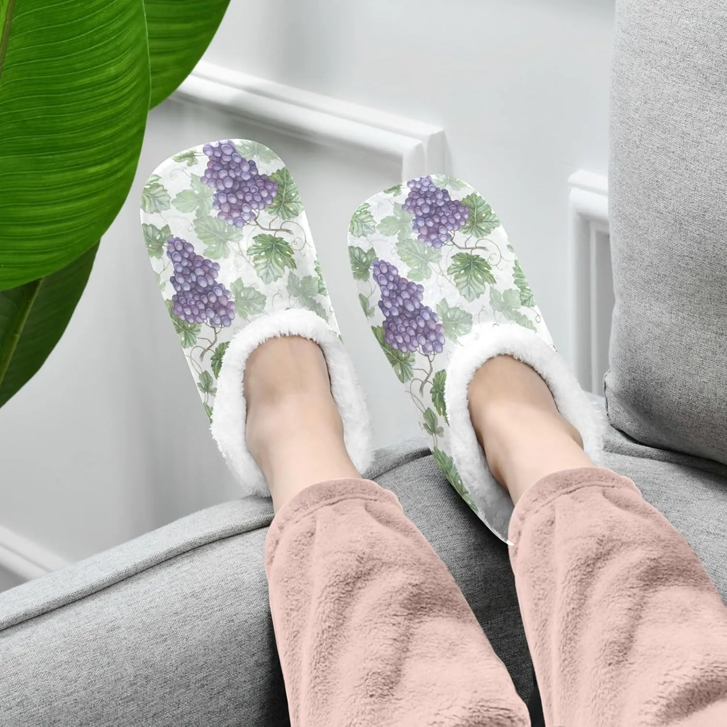 House Slippers Fuzzy Memory Foam Soft Slipper Socks for Woman Men