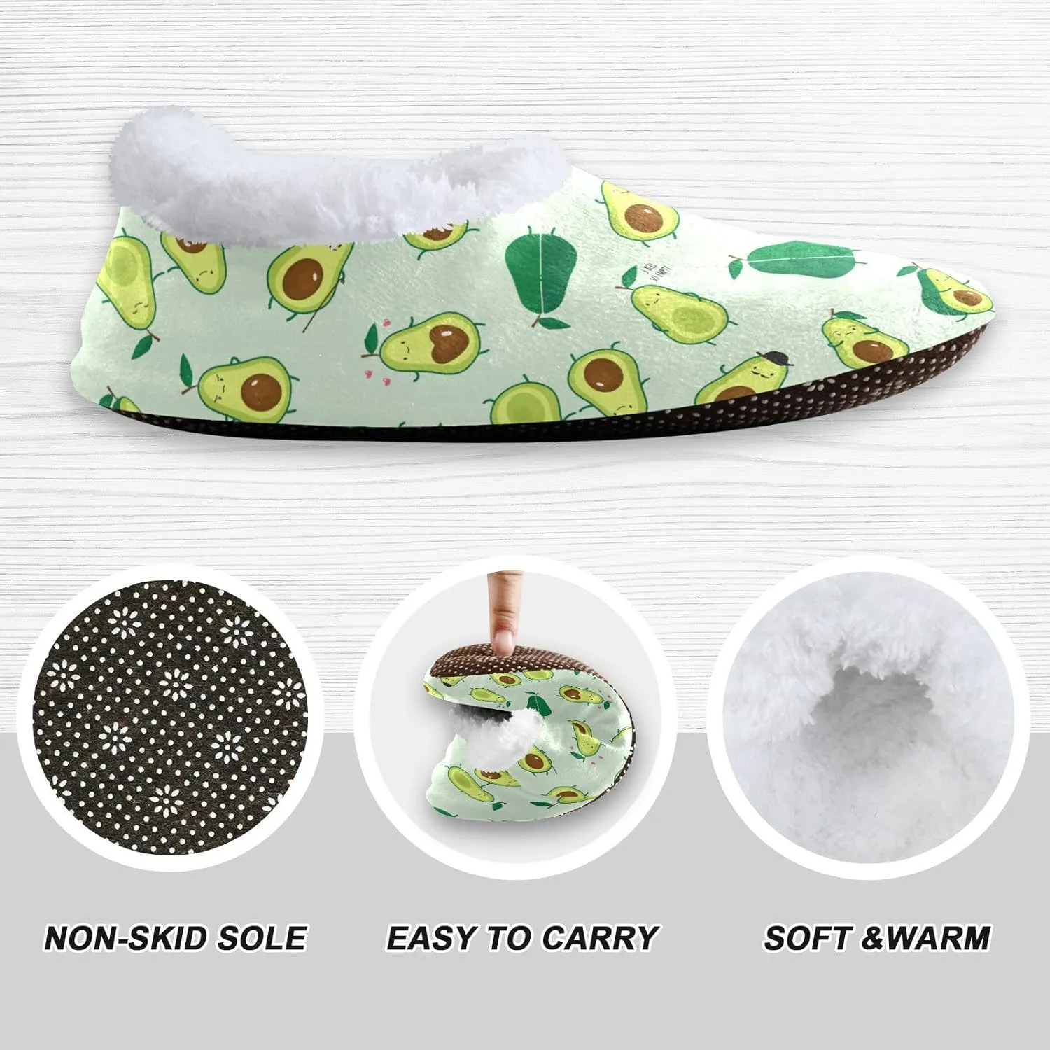 House Slippers Fuzzy Memory Foam Soft Slipper Socks for Woman Men
