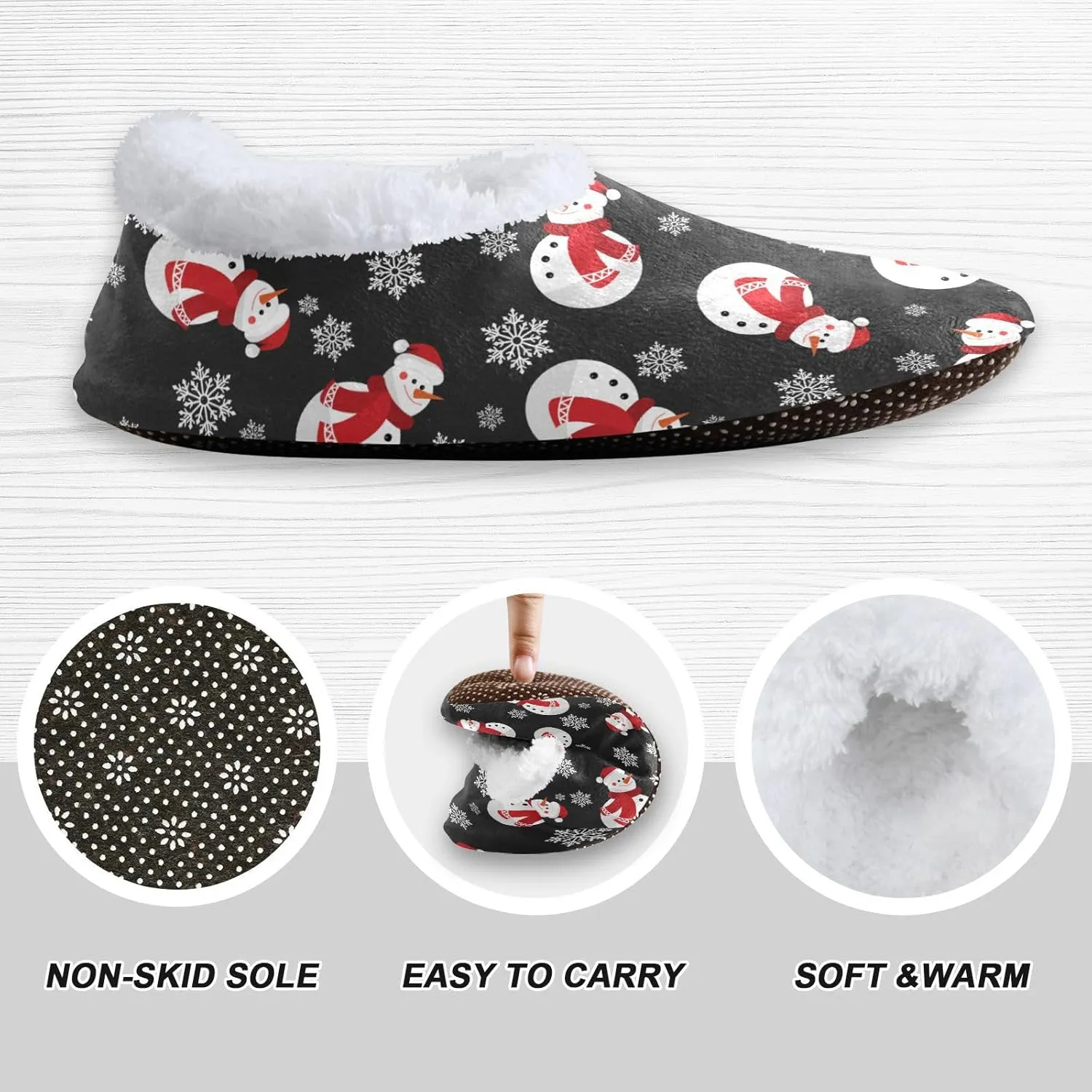 House Slippers Fuzzy Memory Foam Soft Slipper Socks for Woman Men