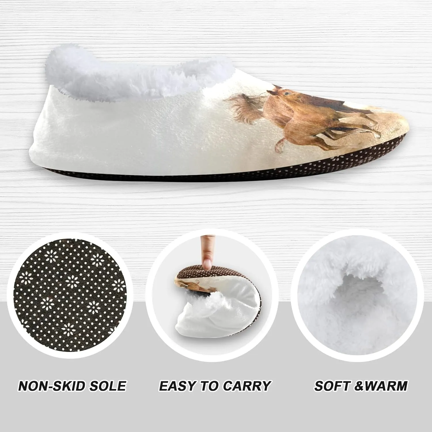 House Slippers Fuzzy Memory Foam Soft Slipper Socks for Woman Men