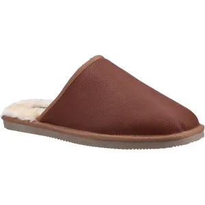 Hush Puppies Men's Coady Leather Slipper in Tan