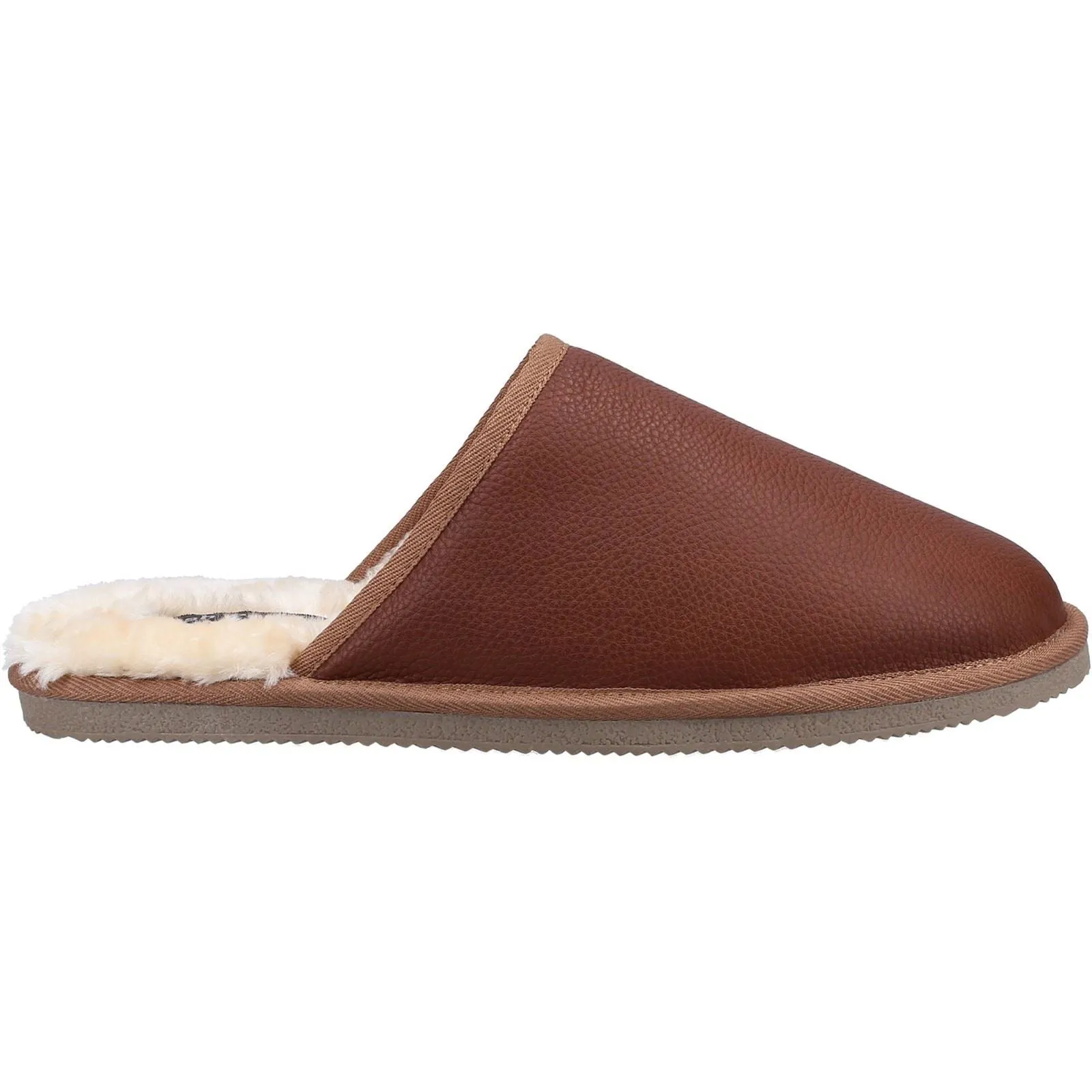 Hush Puppies Men's Coady Leather Slipper in Tan