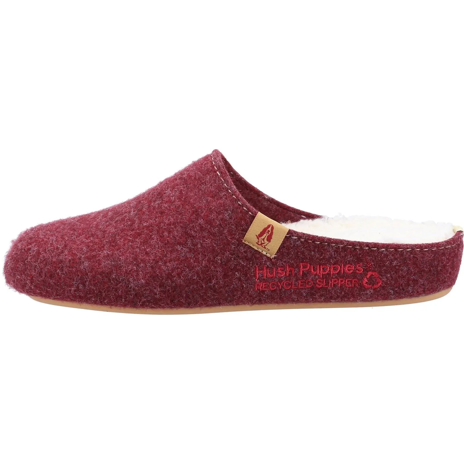 Hush Puppies The Good 90% Recycled RPET Polyester Women's Burgundy Slippers