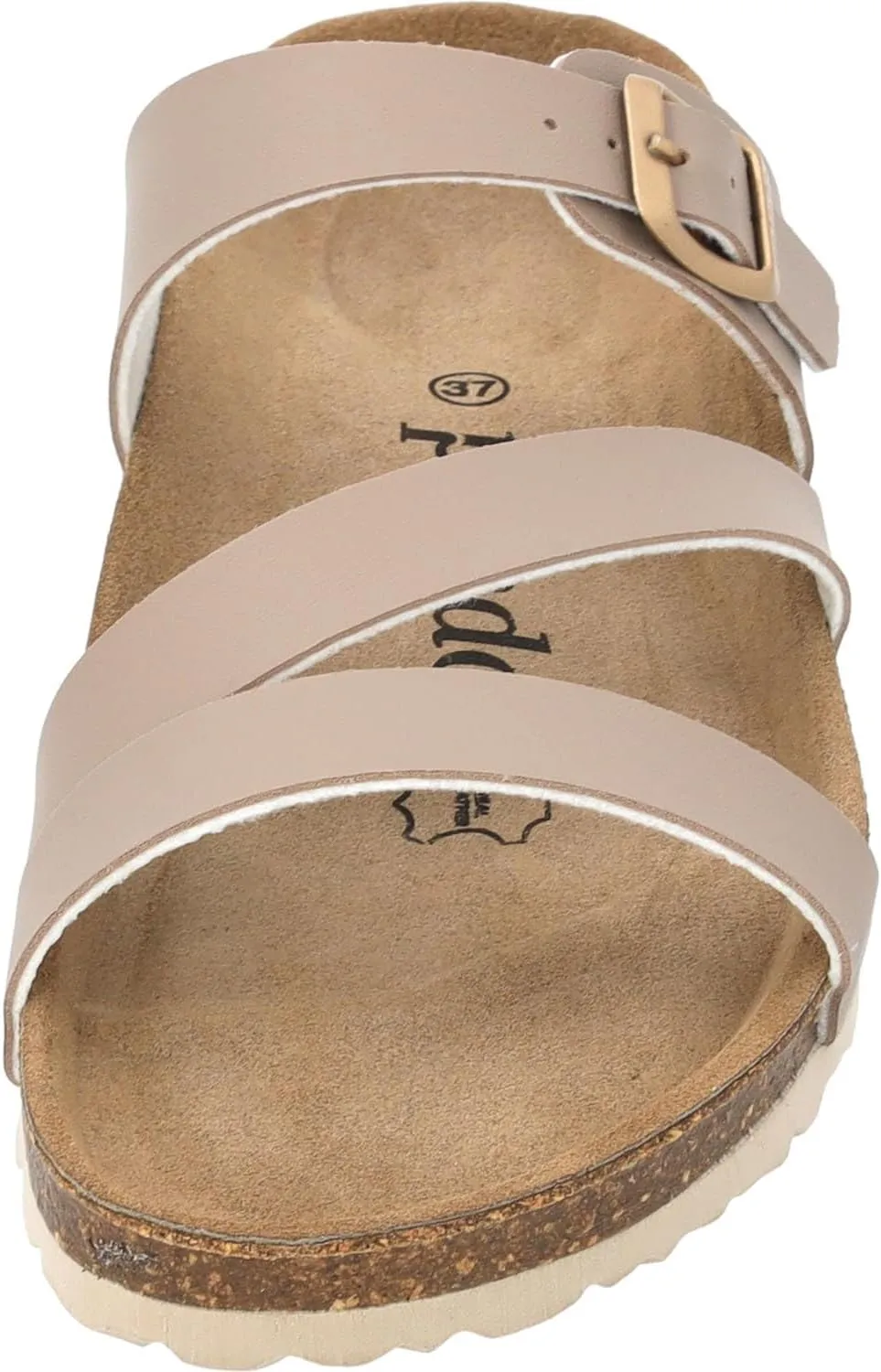 Ikaria Women's Mules - Extra Comfortable Sandals - Fashionable Slippers with Natural Cork - Made in EU - Sandals with Sole Made of Finest Natural Leather