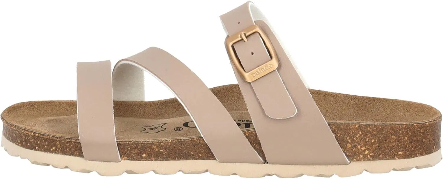 Ikaria Women's Mules - Extra Comfortable Sandals - Fashionable Slippers with Natural Cork - Made in EU - Sandals with Sole Made of Finest Natural Leather