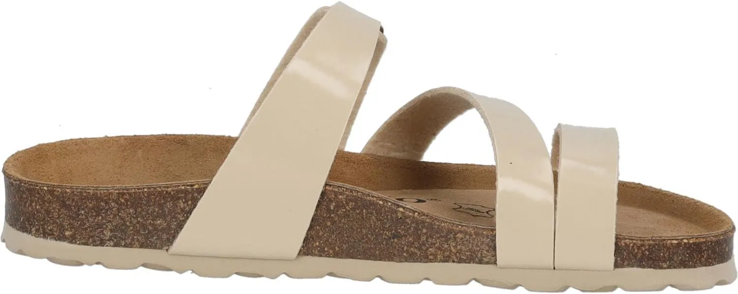 Ikaria Women's Mules - Extra Comfortable Sandals - Fashionable Slippers with Natural Cork - Made in EU - Sandals with Sole Made of Finest Natural Leather