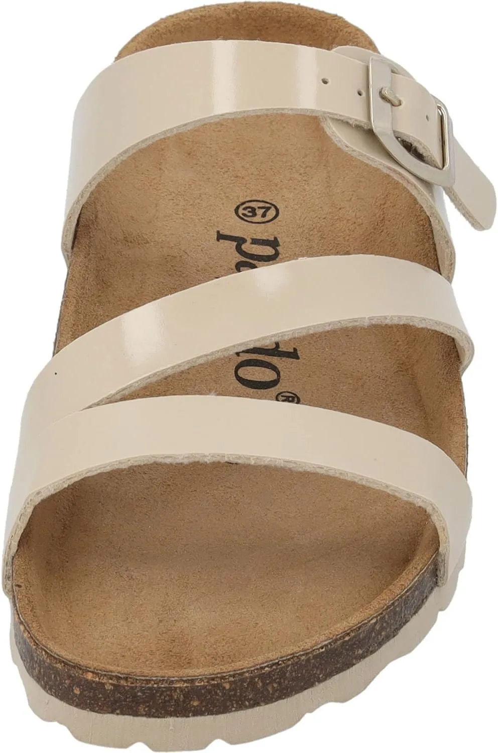 Ikaria Women's Mules - Extra Comfortable Sandals - Fashionable Slippers with Natural Cork - Made in EU - Sandals with Sole Made of Finest Natural Leather