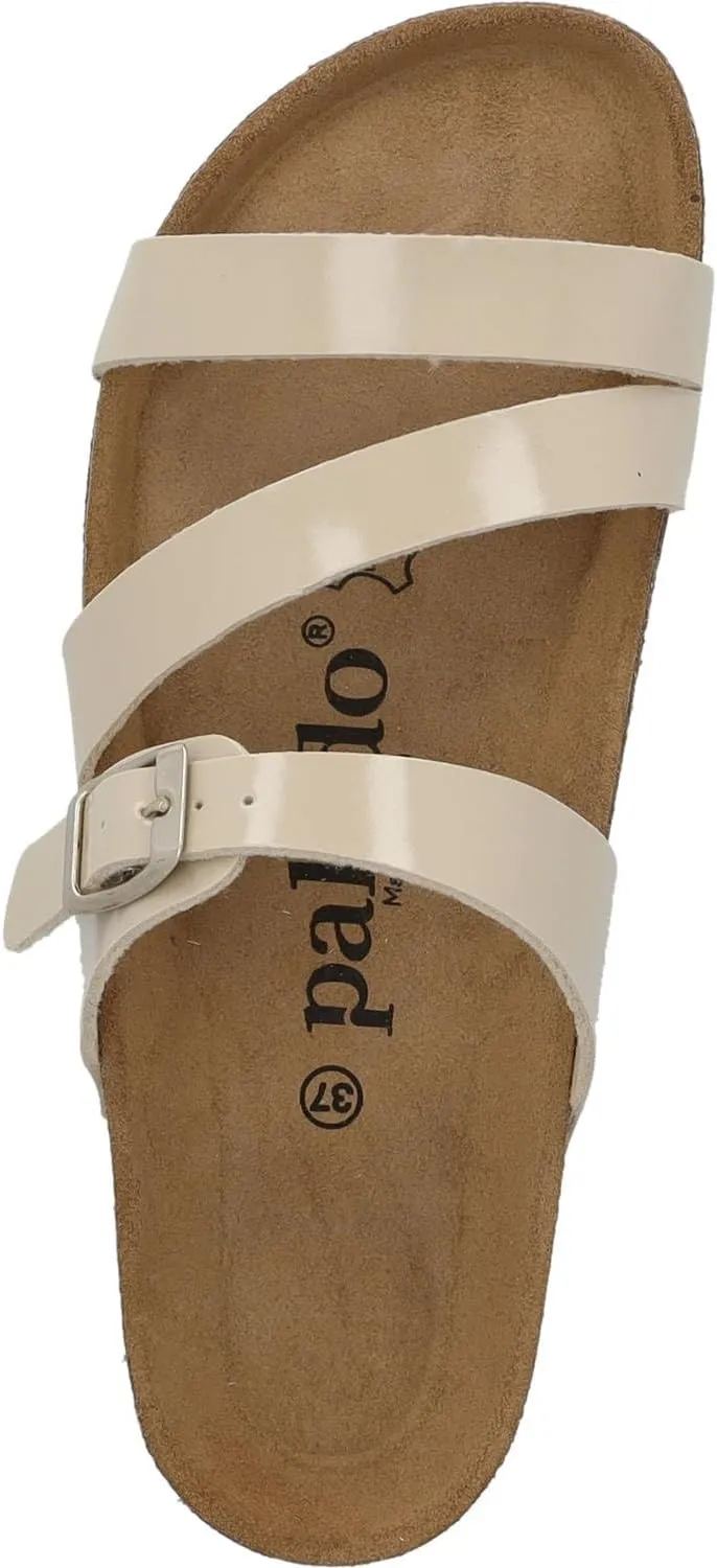 Ikaria Women's Mules - Extra Comfortable Sandals - Fashionable Slippers with Natural Cork - Made in EU - Sandals with Sole Made of Finest Natural Leather