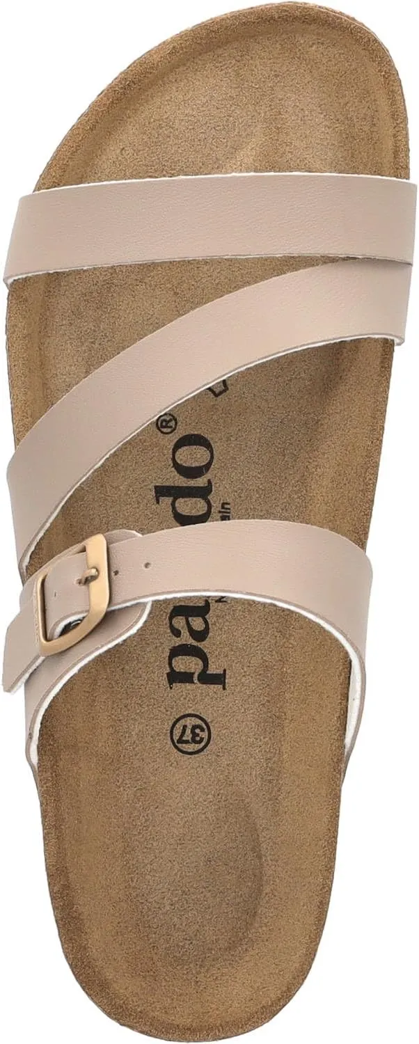 Ikaria Women's Mules - Extra Comfortable Sandals - Fashionable Slippers with Natural Cork - Made in EU - Sandals with Sole Made of Finest Natural Leather
