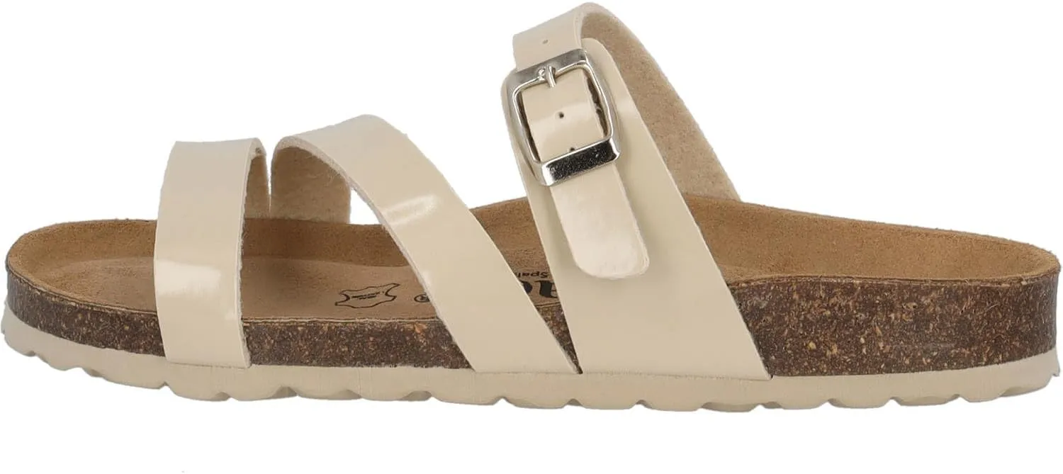Ikaria Women's Mules - Extra Comfortable Sandals - Fashionable Slippers with Natural Cork - Made in EU - Sandals with Sole Made of Finest Natural Leather