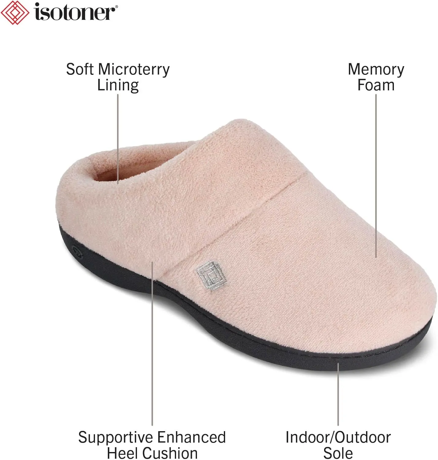 Isotoner Women's Classic Hoodback with Memory Foam Slipper