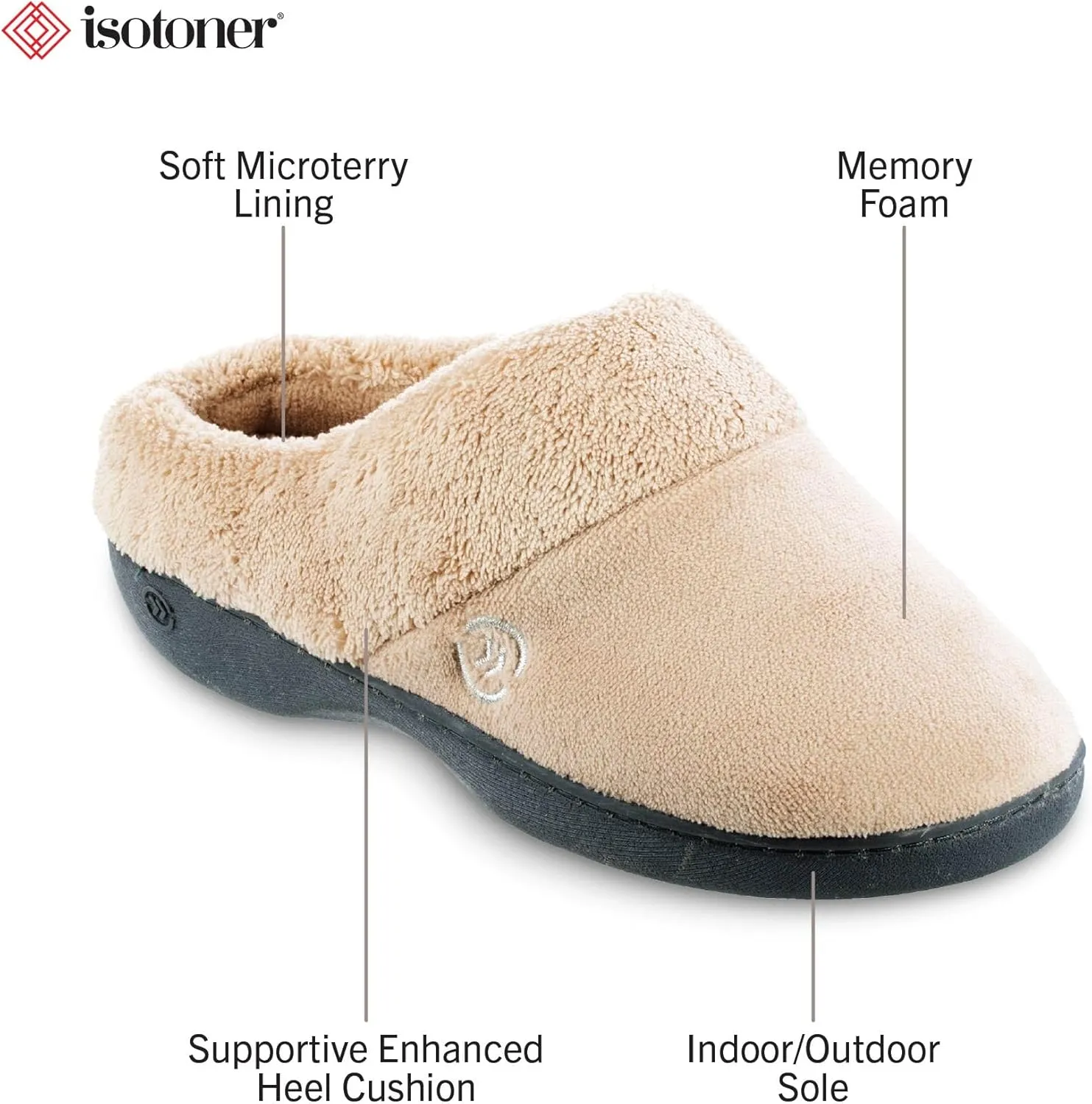 Isotoner Women's Classic Hoodback with Memory Foam Slipper
