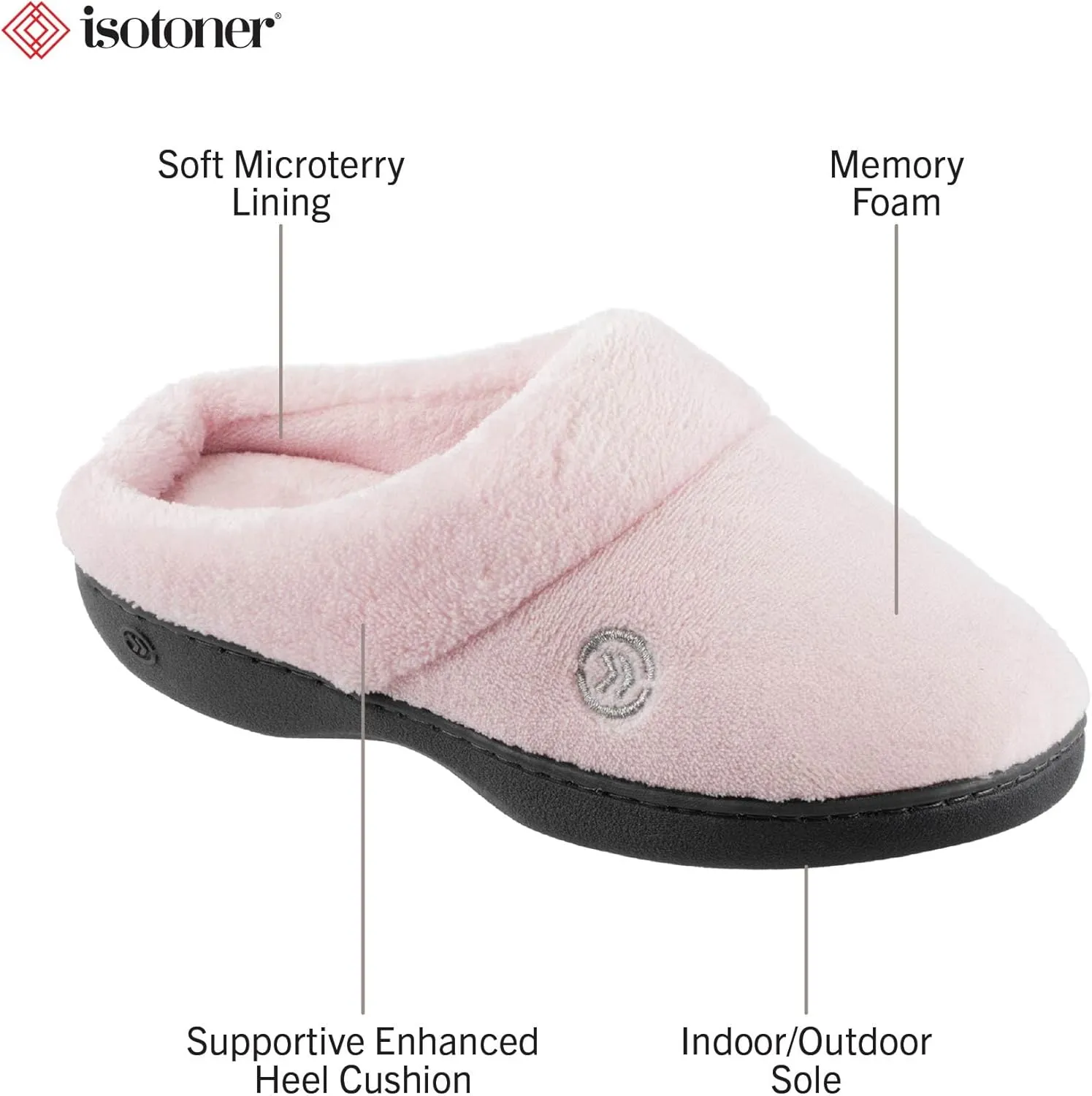 Isotoner Women's Classic Hoodback with Memory Foam Slipper