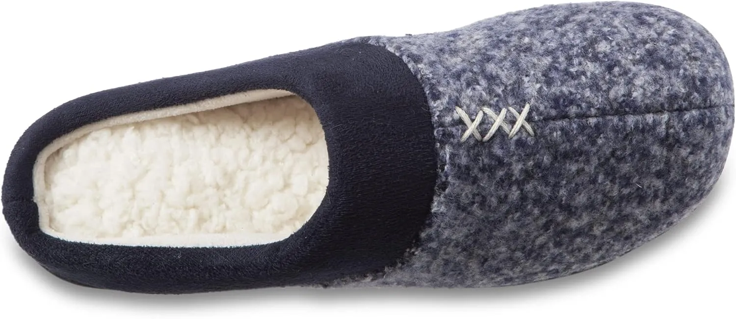 isotoner Women's Memory Foam Heather Knit Jessie Hoodback Eco Comfort Slip-on Slipper