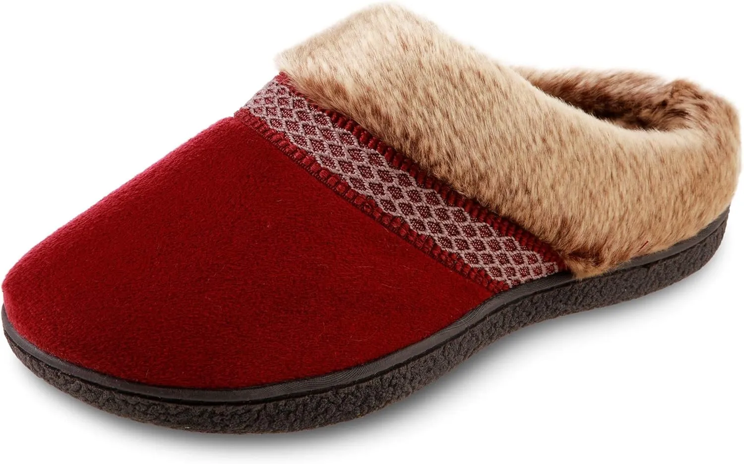isotoner Women's Microsuede Mallory Hoodback Slipper, with Memory Foam and Indoor/Outdoor Sole