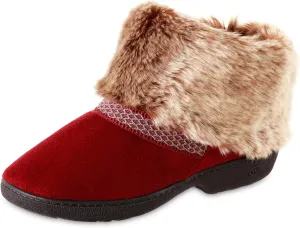 Isotoner Women's Recycled Microsuede Mallory Slipper, with Memory Foam and Indoor/Outdoor Sole