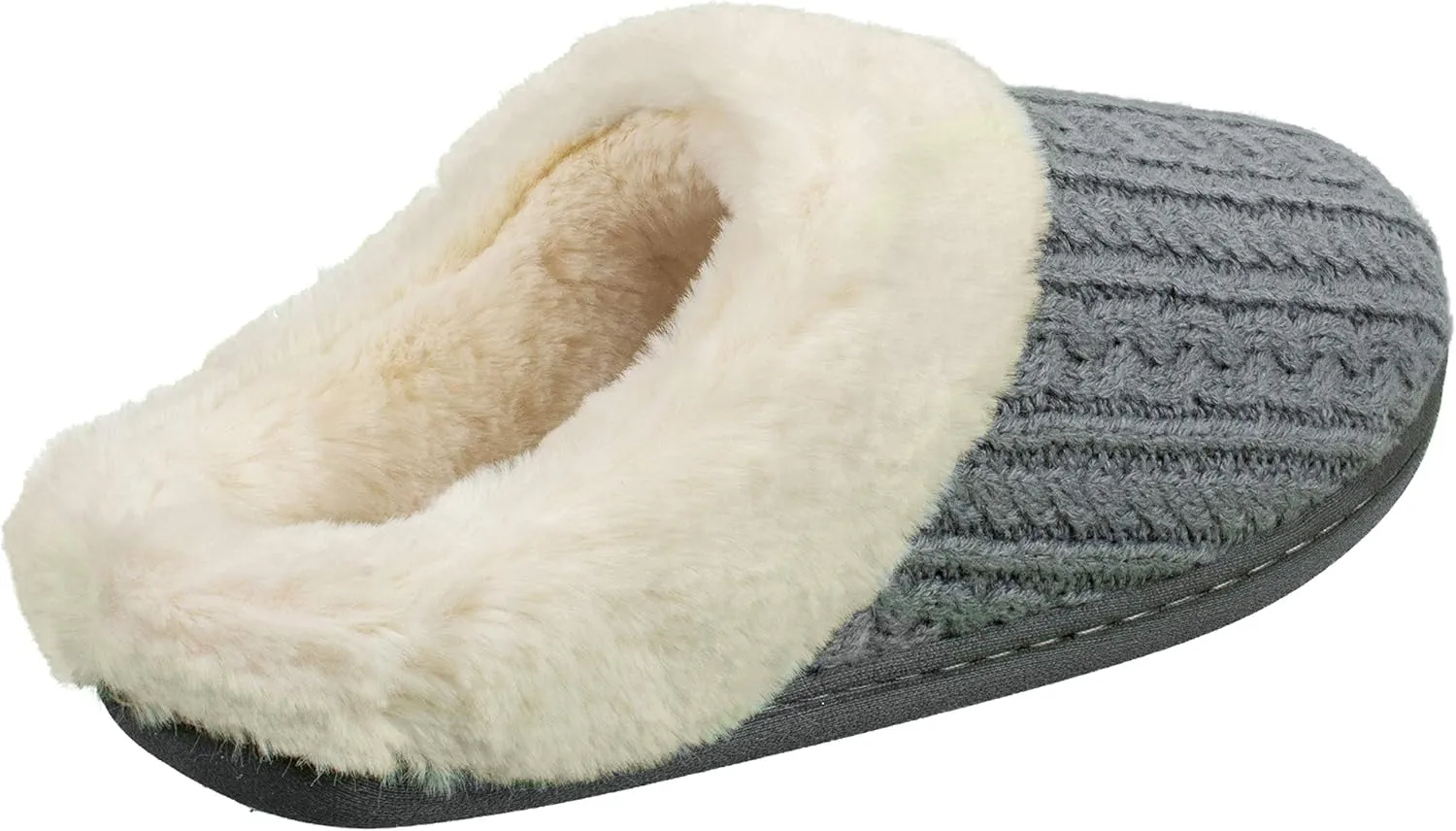 IZOD Women's Memory Foam Slippers, Winter Warm Slip On Scuff Clogs, Women's Size 5 to 12