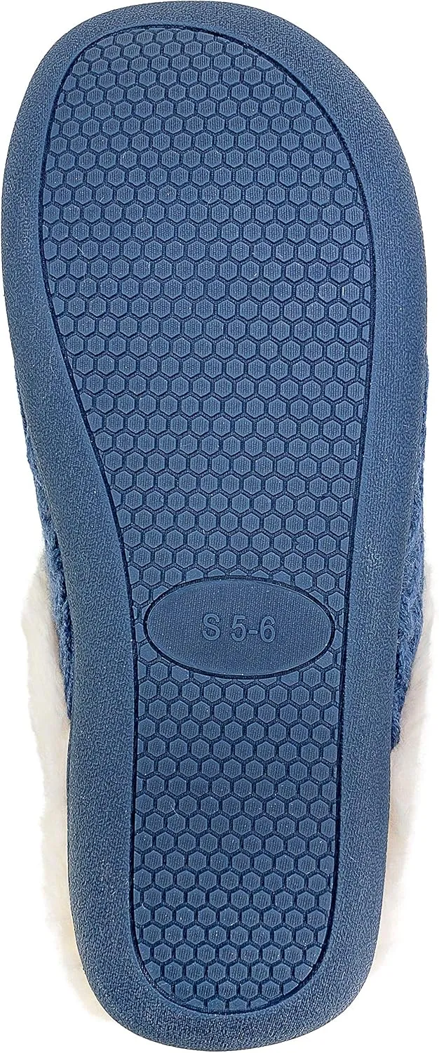 IZOD Women's Memory Foam Slippers, Winter Warm Slip On Scuff Clogs, Women's Size 5 to 12
