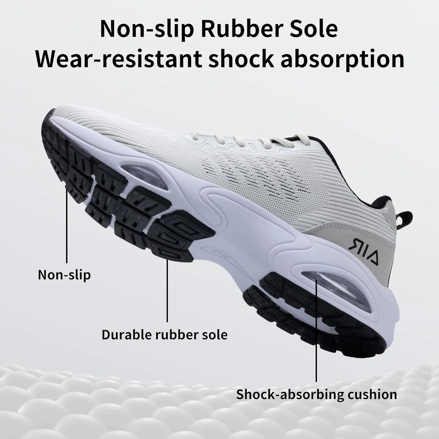 JARLIF Men's Running Shoes Athletic Cushioned Tennis Shoes Comfortable Supportive Sport Gym Jogging Sneaker