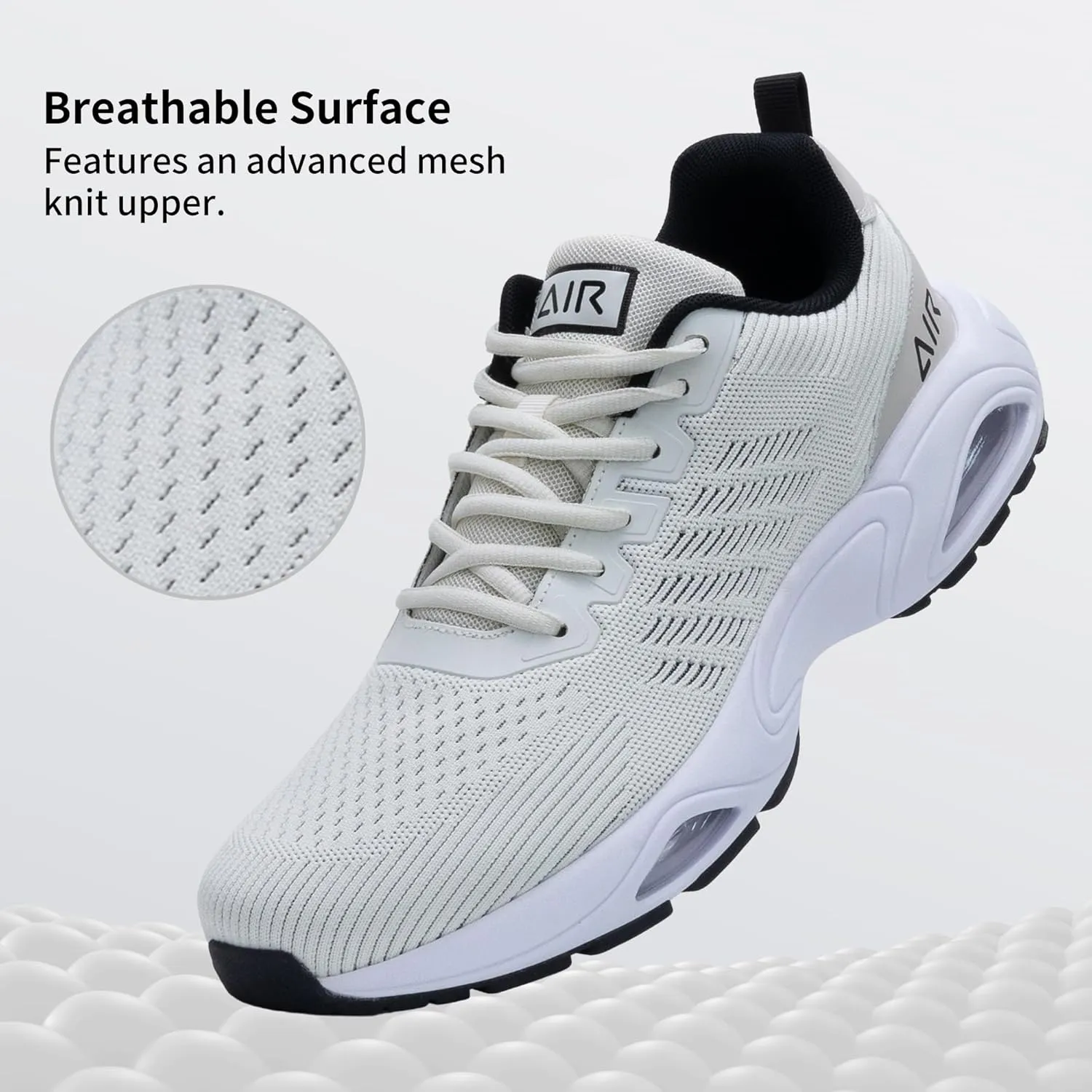 JARLIF Men's Running Shoes Athletic Cushioned Tennis Shoes Comfortable Supportive Sport Gym Jogging Sneaker