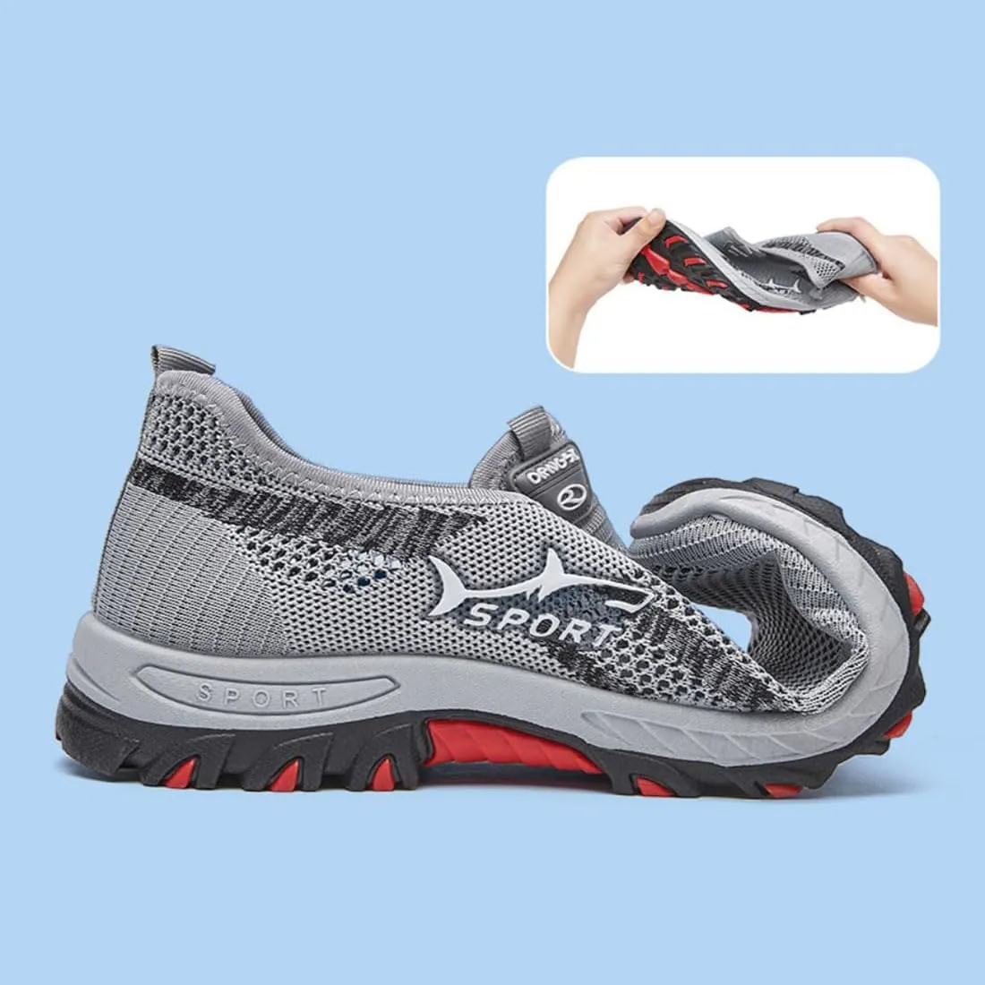 Jarv Cooling Comfort Sneaker for Men, Atlacoast Casual Comfy Mesh Breathable Soft Bottom Anti-Slip Slip on Walking Shoes