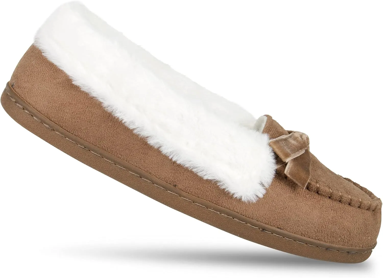 Jessica Simpson Women's Micro Suede Moccasin Indoor Outdoor Slipper Shoe