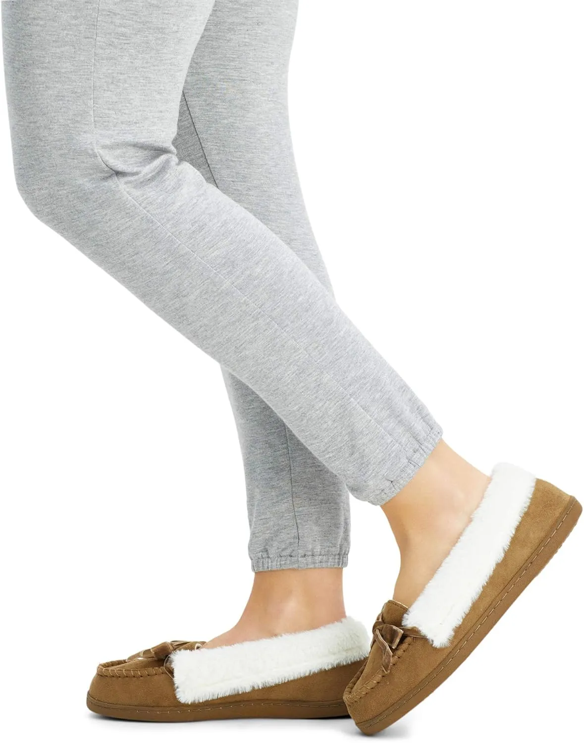 Jessica Simpson Women's Micro Suede Moccasin Indoor Outdoor Slipper Shoe