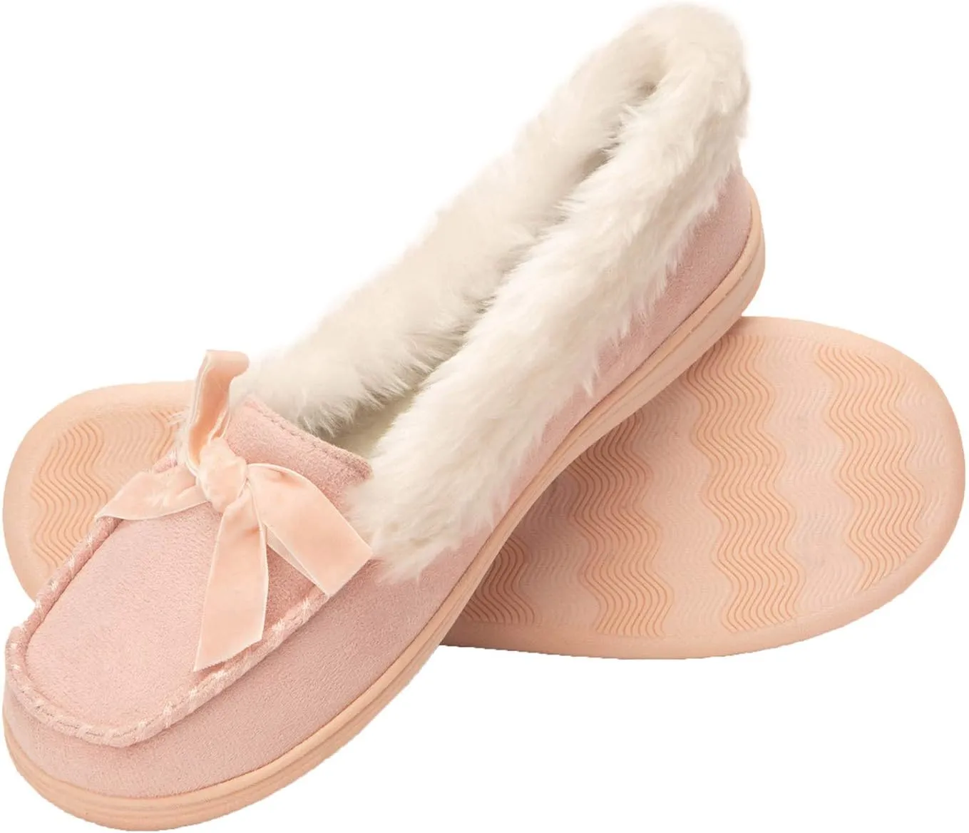 Jessica Simpson Women's Micro Suede Moccasin Indoor Outdoor Slipper Shoe
