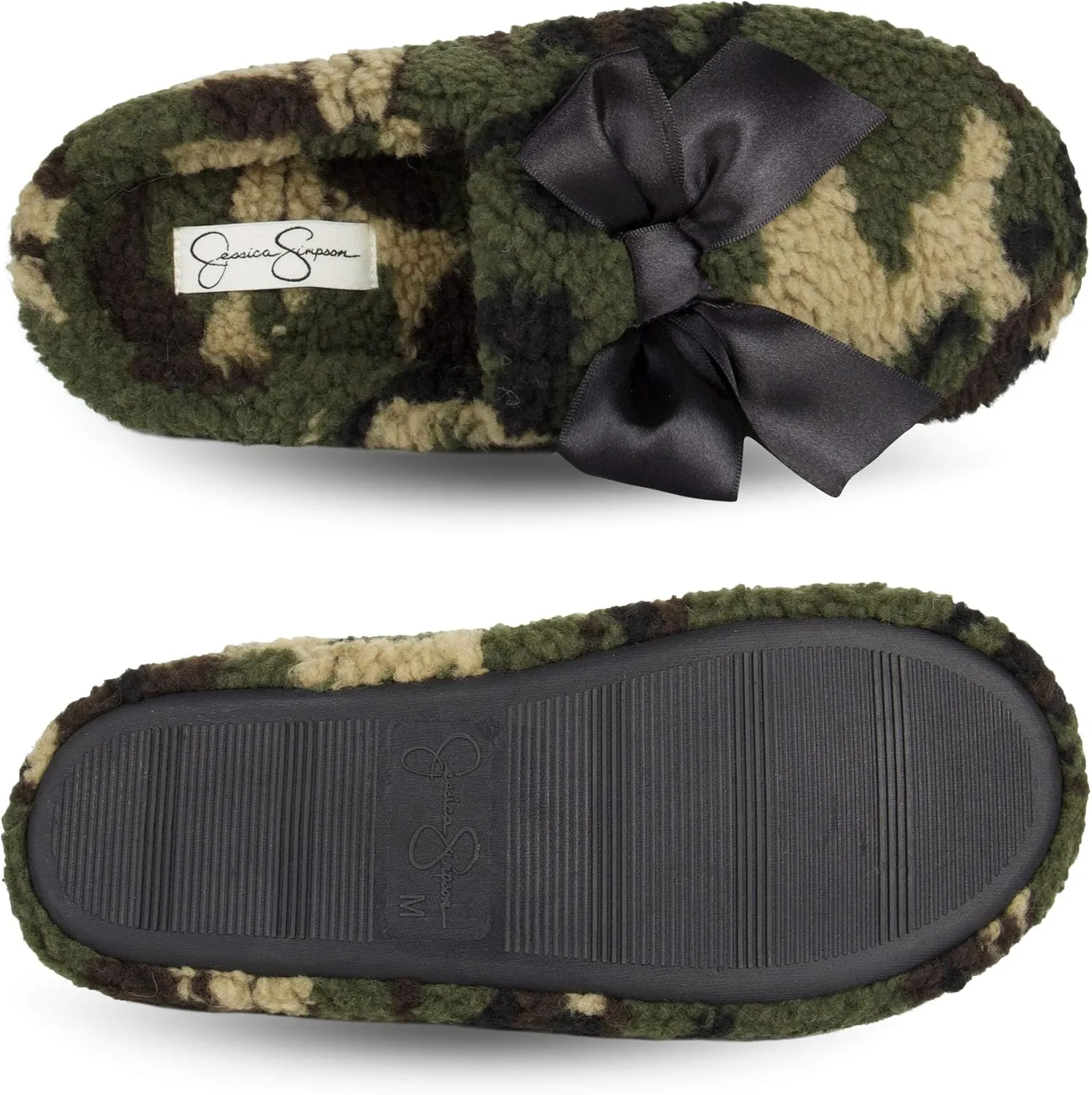 Jessica Simpson Women's Plush Marshmallow Slide on House Slipper Clog with Memory Foam