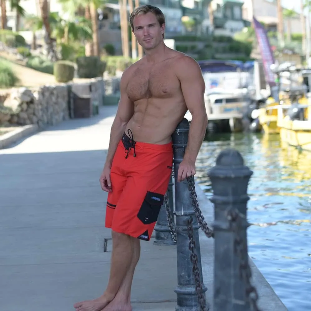 Jettribe Jet Ski Men's Board Shorts Team Rider Series | Cargo Pocket | No Liner | Quick Dry