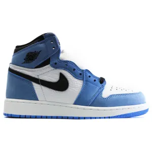 Jordan Air 1 Retro High Og Gs Leather Youth High Top Trainers