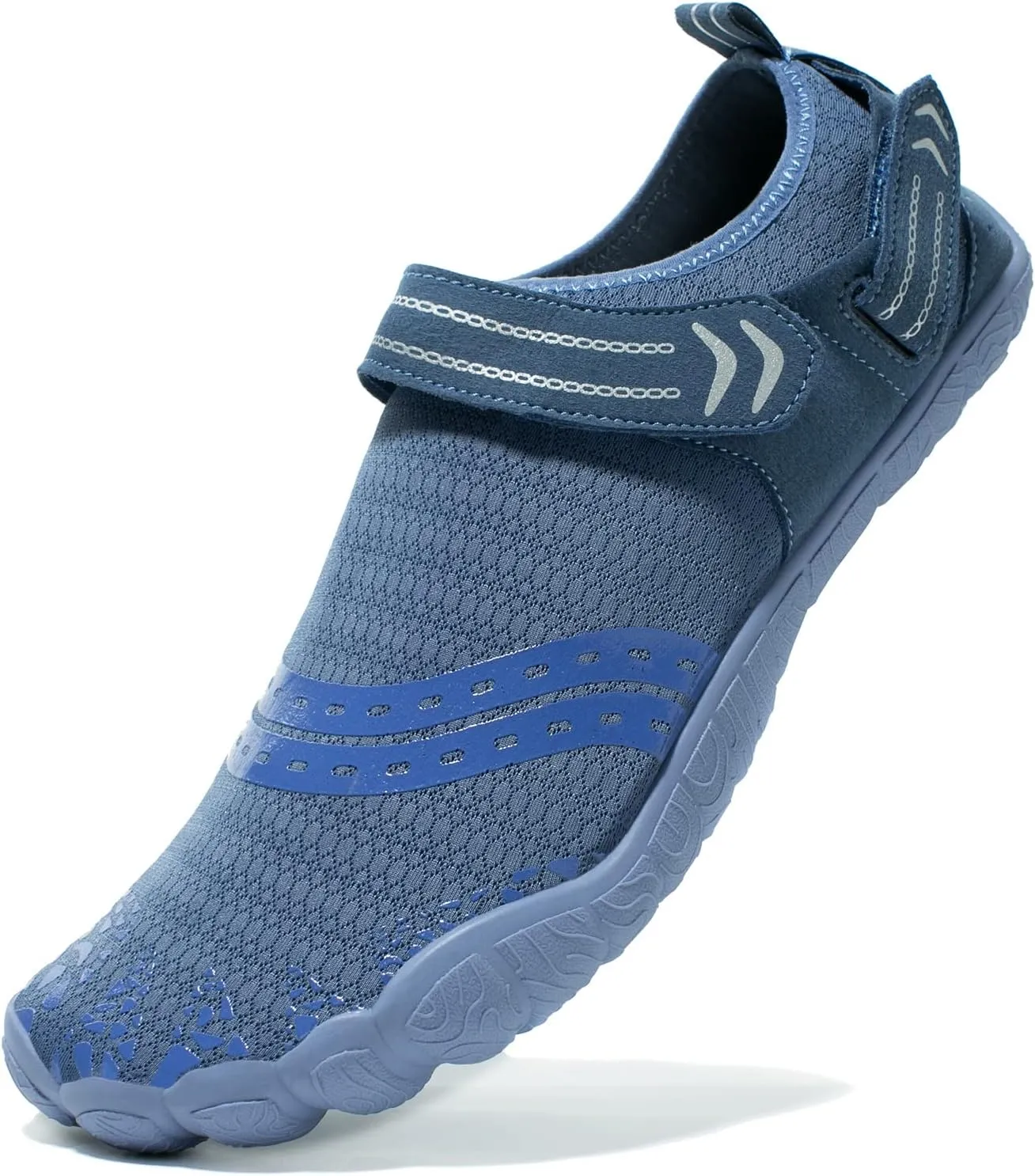 Josaywin Water Shoes for Men Quick Dry Wide Toe Aqua Shoes Adjustable Barefoot Sock for Swim Beach River Pool Surf